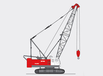 80 ton crawler crane QUY80A